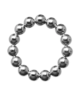 Meridian 175 Inch Stainless Steel Beaded Cock Ring