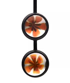 Citrine Glass And Silicone Ben Wa Balls