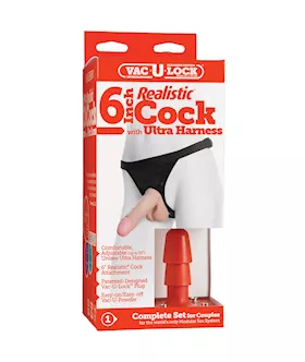 Ultra Harness Set 2 - Vac U Lock Plug With Harness And 6 Inch Dildo