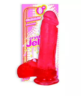 Crystal Jellies 8 Inch Ballsy Cocks W Suction Cup Base