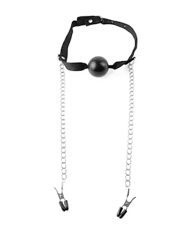 Fetish Fantasy Series Ball Gag And Nipple Clamps