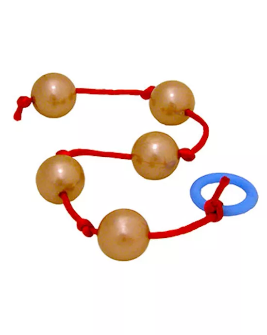 beginners anal beads tan