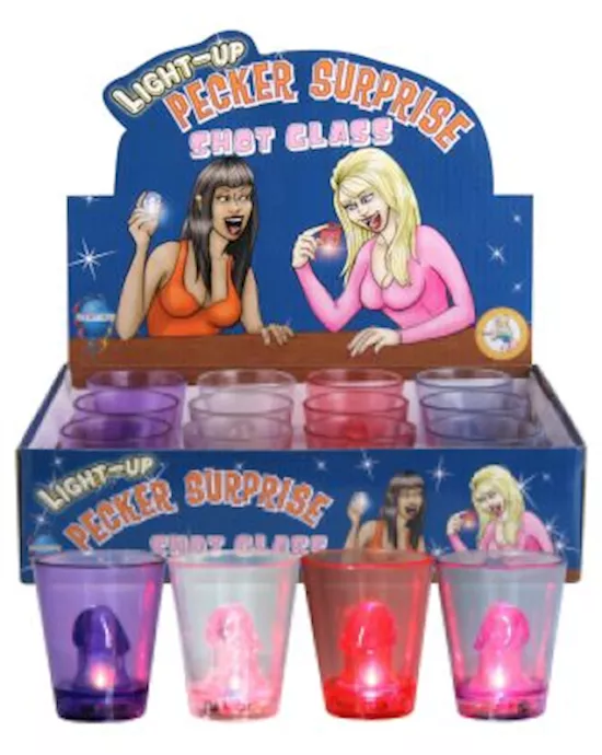12 Light-Up Pecker Shot Glass