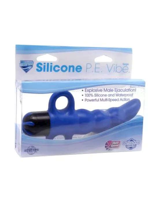 SILICONE PE VIBE LARGE BLUE