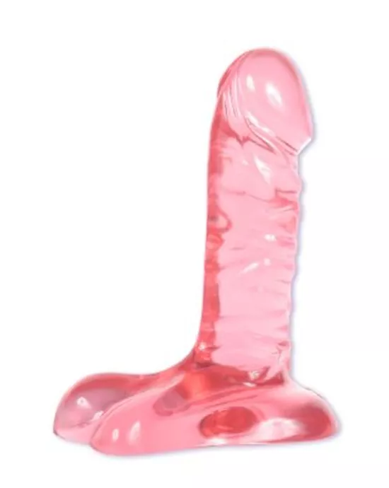 Crystal Jellies Ballsy Pink 6 Inch Super Cock