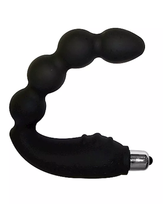 Cheeky-Boy Vibrating Anal Beads Black