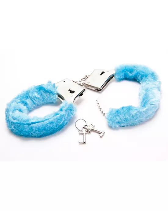 Blue Fluffy Hand Cuffs