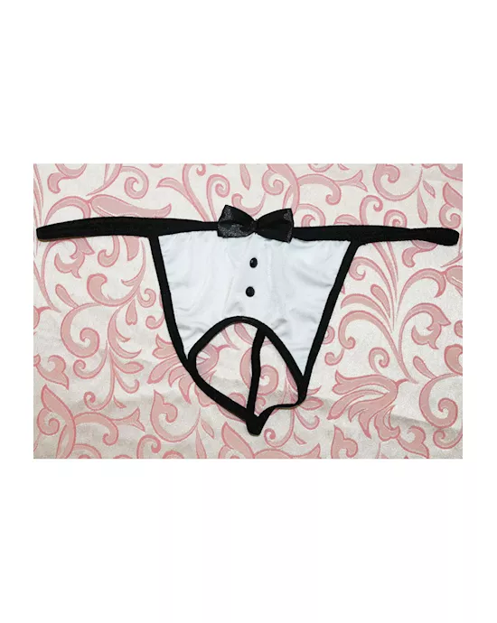 crotchless tuxedo g-string