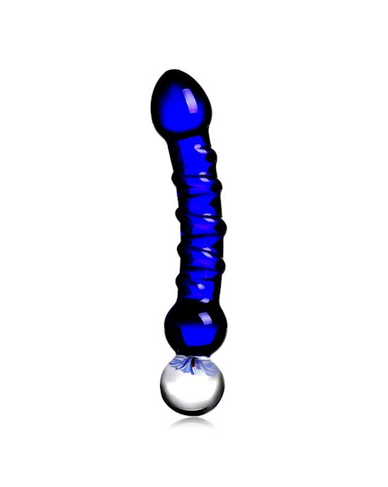 Floral Blue Glass