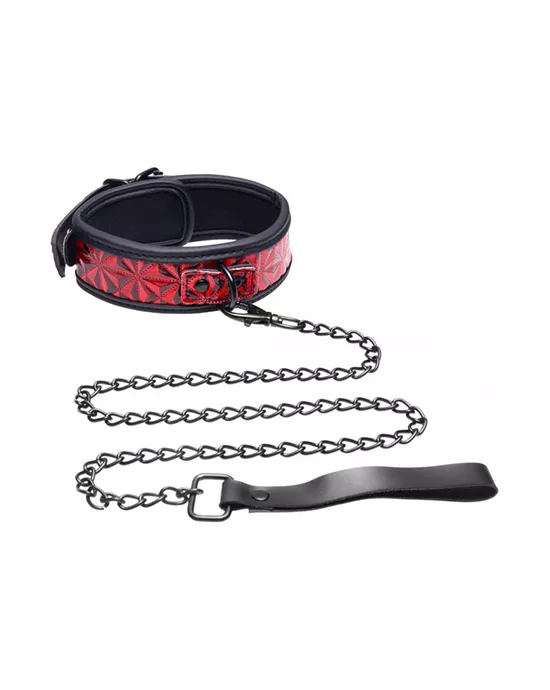 Crimson Tied Collar With Leash