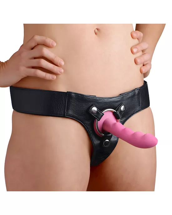 Wide Band Strap On Harness Kit with Silicone Dildo