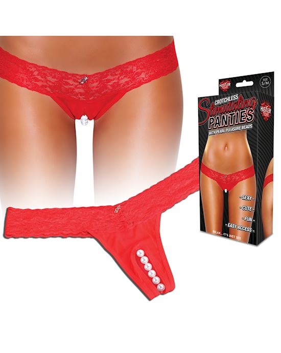 Clitoral Stimulating Thong With Beads