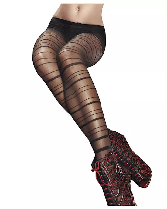 Diagonal striped pantyhose