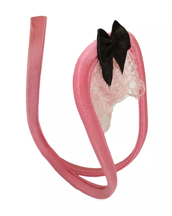 Bowtie Front Lace C-String