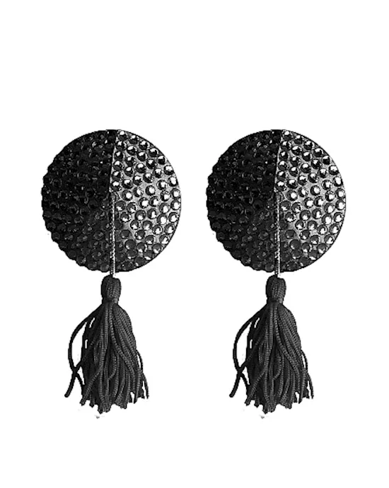 Nipple Tassels Round Black
