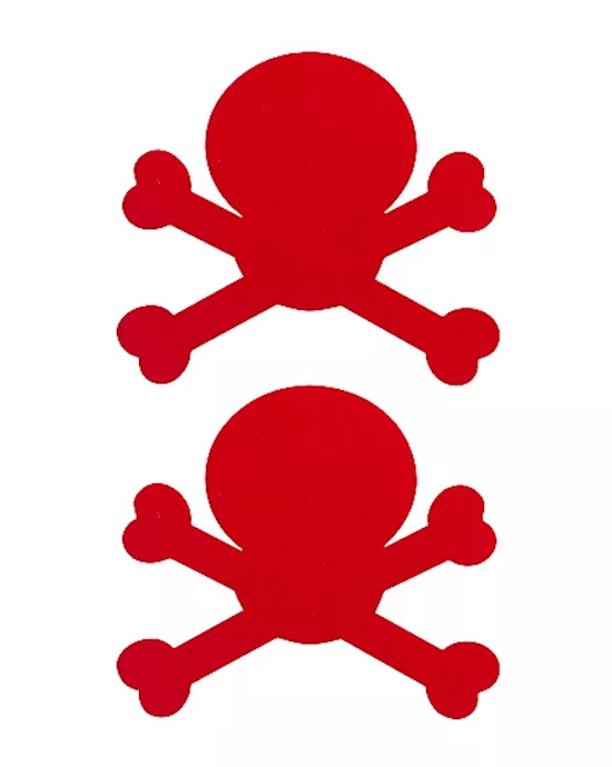Nipple Sticker Skull Red