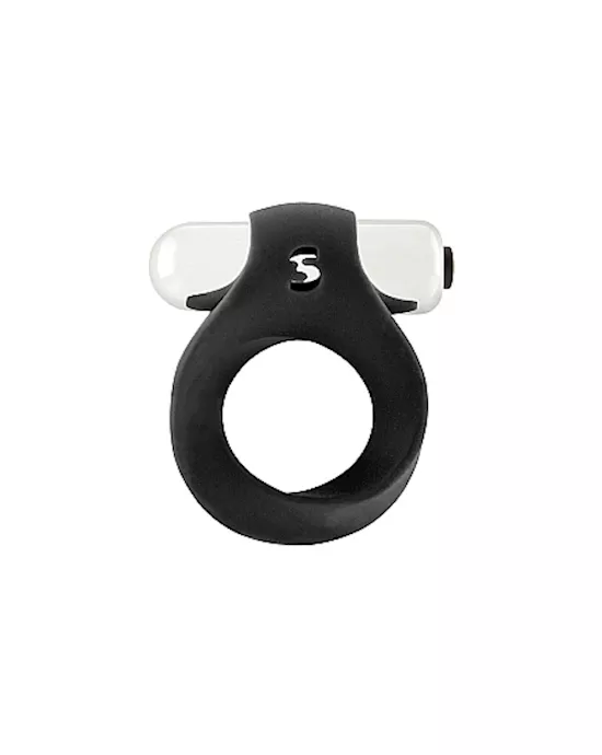 Vibrating Endless Cockring Black