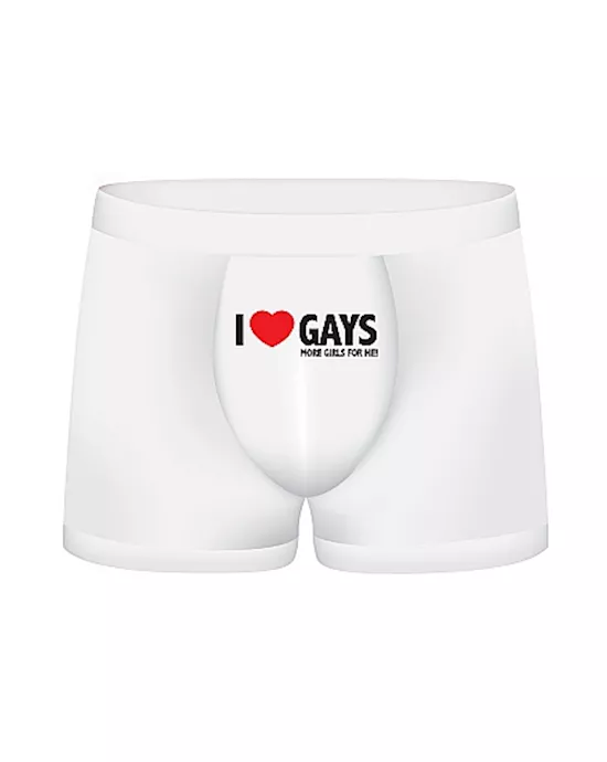 Funny Boxers I Love Gays More Girls For Me