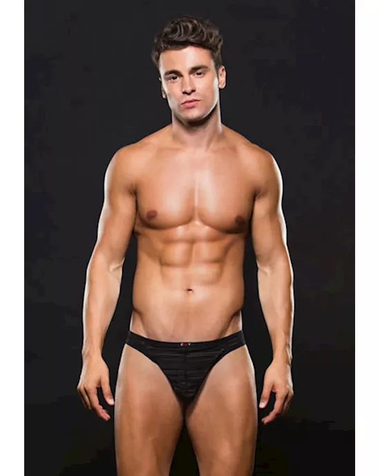 Microfiber Thong L XL Stripe