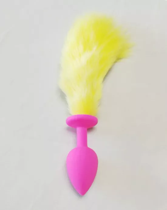 Silicone Butt Plug With Feather Tail