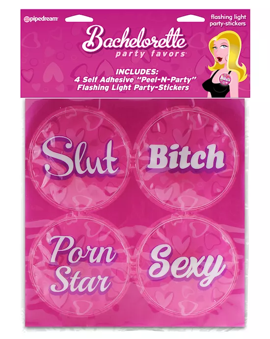Flashing Light Party Stickers