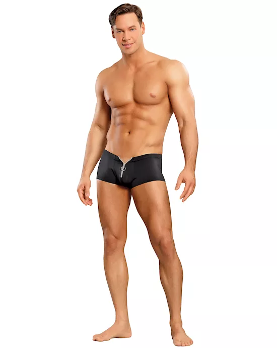 ZIPPER SHORT LYCRA BLACK S/M