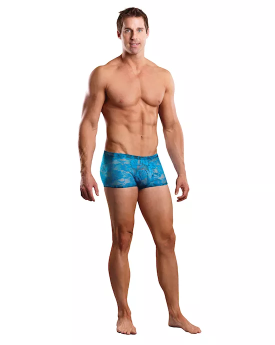 MINI SHORT NEON LACE TURQUOISE