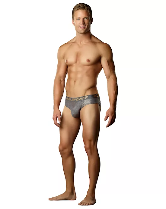 CROC FOIL BIKINI GREY/GOLD