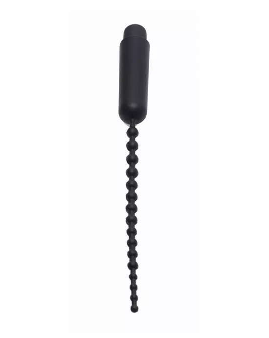 Dark Rod Vibrating Beaded Silicone Sound