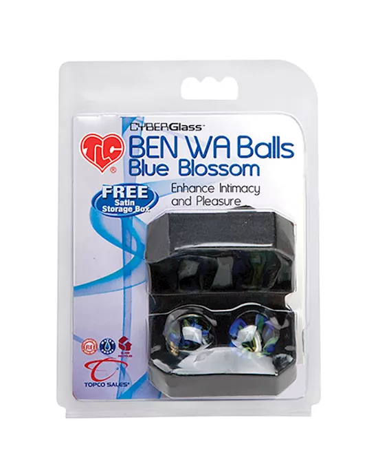 TLC CyberGlass Ben Wa Balls Blue Blossom