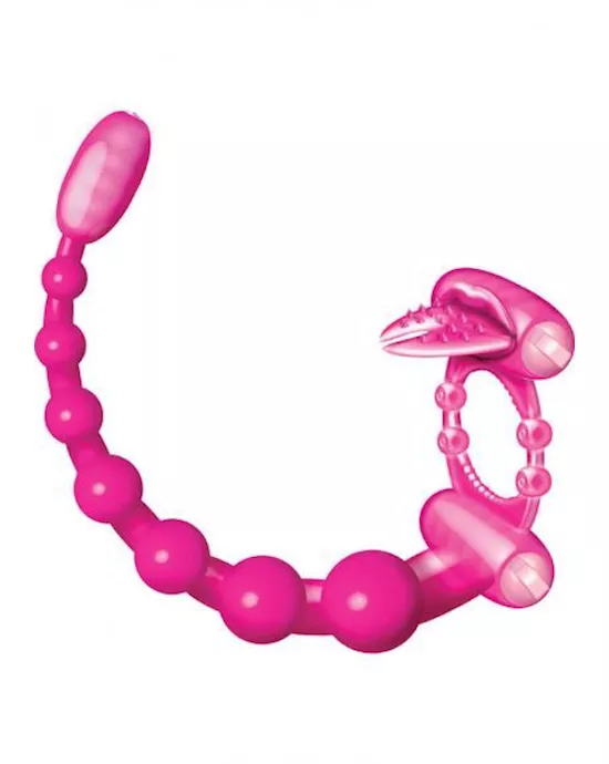 Super Xtreme Vibrating Scorpion Silicone C Ring Waterproof - Magenta