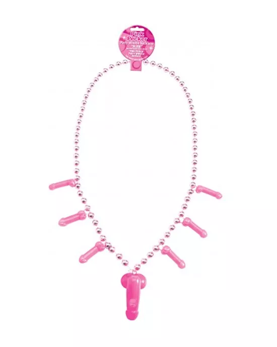 Pink Pecker Whistle Necklace