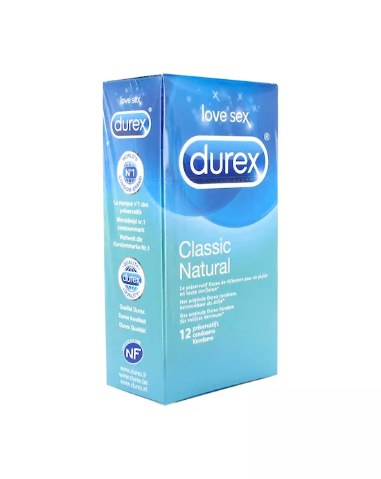 Durex Classic Natural Condoms 12 pcs
