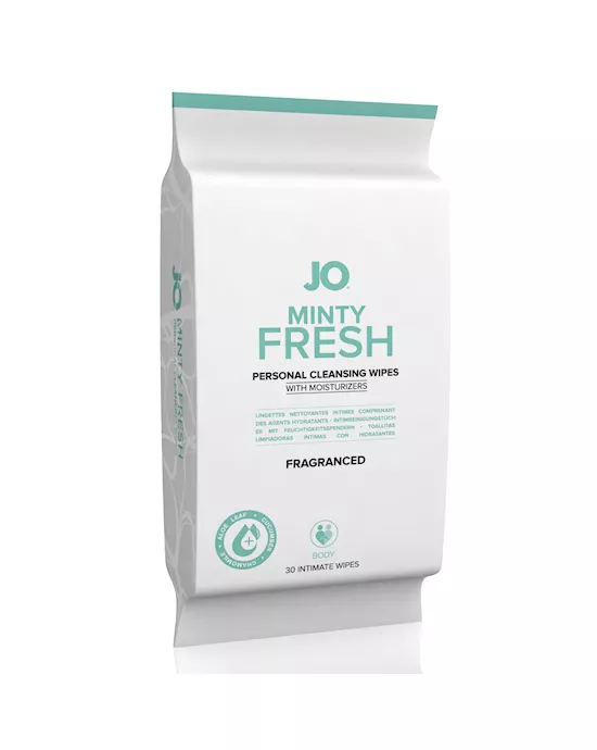 System JO Wipes Minty Fresh Fragranced 30 Pack