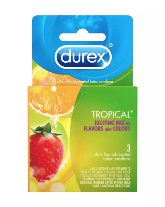 Durex Tropical Condoms 3 Pack