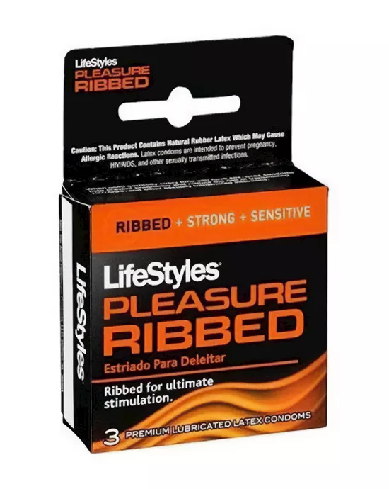 Lifestyles Ultra Ribbed Condoms 3 Pack