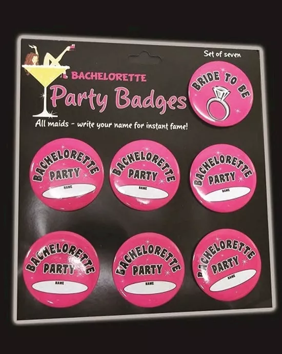 Bachelorette Badges Set of 7
