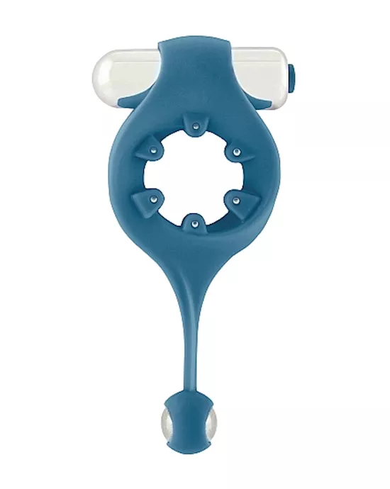 Infinity Vibrating Cockring with Dangling Ball