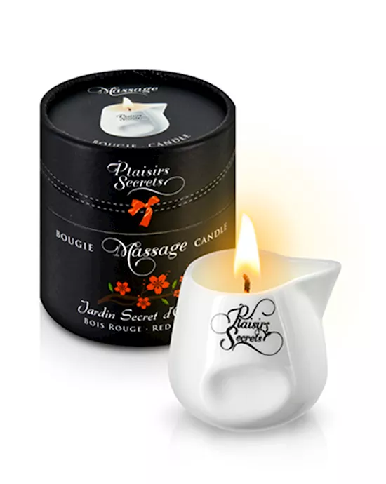 Plaisirs Secrets Massage Candle Bois Rouge