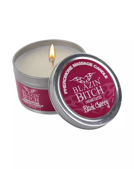 Soy Massage Candle Blazin Bitch Black Cherry