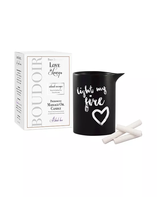 Love in Luxury Soy Massage Candle Black Lace