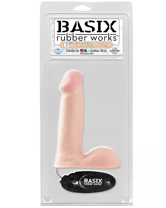 BASIX 6 INCH VIBRATING DONG FLESH