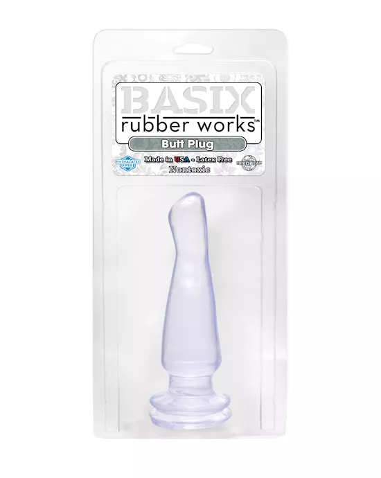 BASIX 5 INCH BUTT PLUG CLEAR