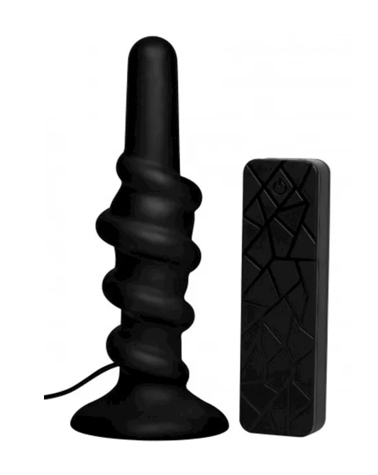 Coiled Vibrating Anal Plug with Controller