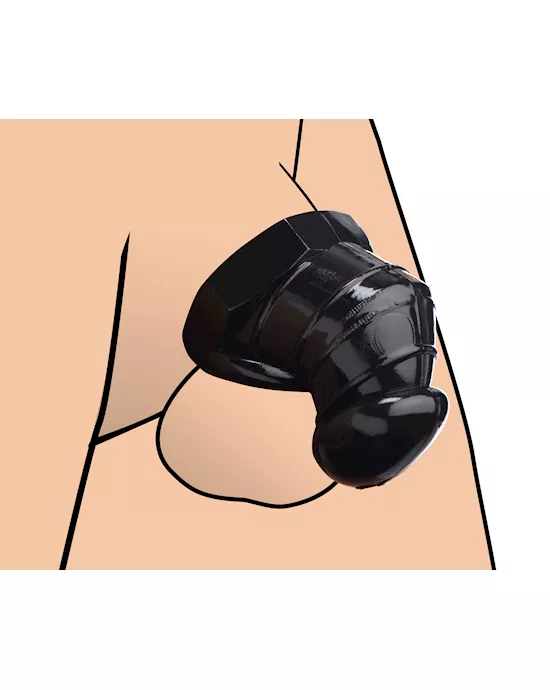 Detained Black Restrictive Chastity Cage