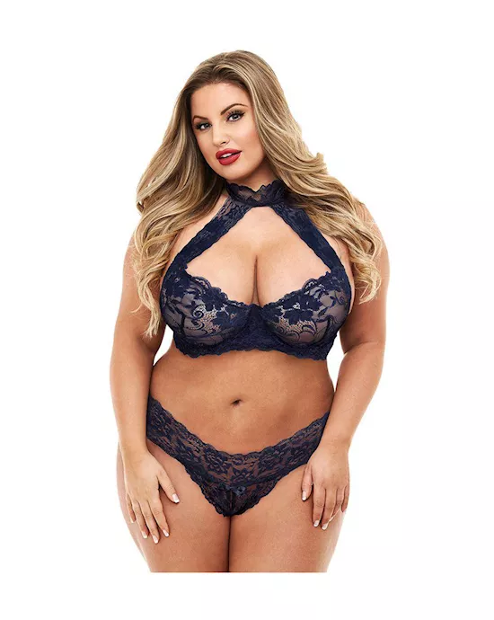 Lace Halter Bikini Set