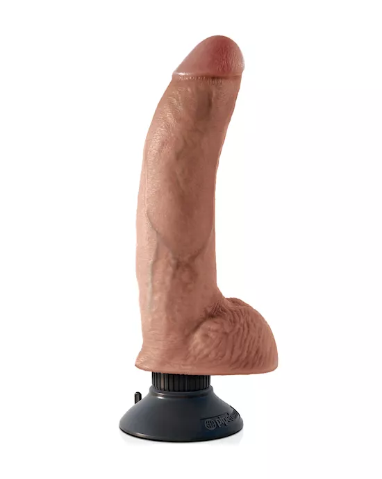 King Cock  9 Inch Vibrating Dildo with Balls