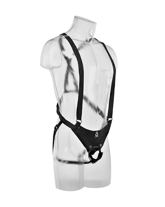 King Cock 10 Inch Hollow Strap-On Suspender System