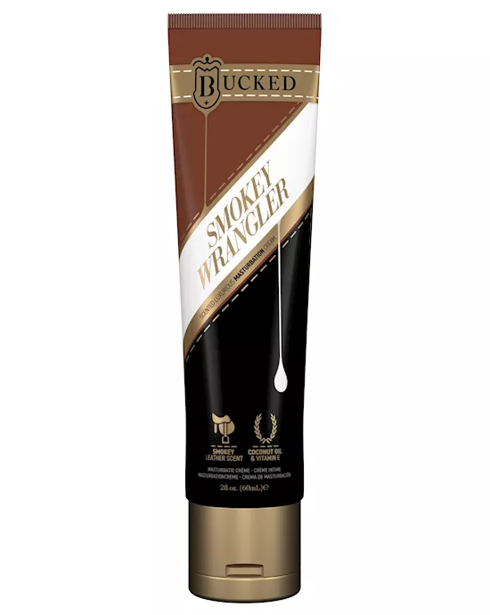 Bucked Smokey Wrangler Masturbation Cream - Leather (60ml)