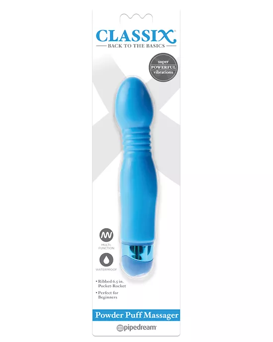 Classix Powder Puff Multispeed Massaging Pocket Rocket